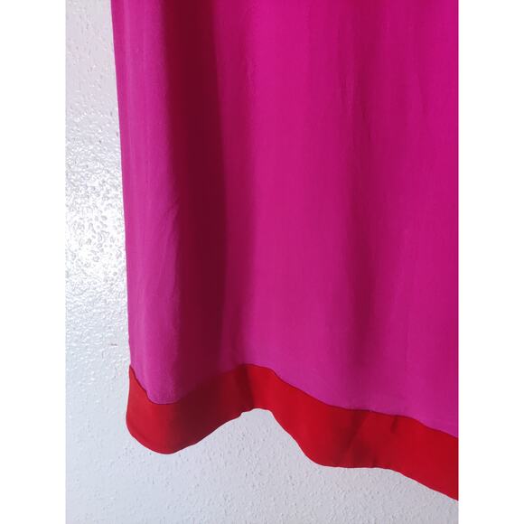 Kate Spade Pink & Red Trim Color Block Sleeveless A-Line Dalene Dress Size 4 - Picture 8 of 9